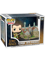 Figurine Funko Pop d'Elrond avec Fondcombe dans le Seigneur des Anneaux