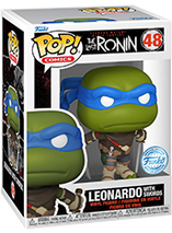 Figurine Funko Pop de Leonardo avec ses épées dans les Tortues Ninja : Le Dernier Ronin