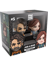 Figurine de Joel et Ellie dans le jeu The Last of Us