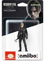Figurine amiibo Leon dans le jeu Resident Evil Requiem