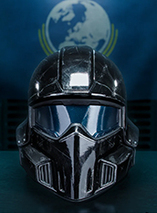 Figurine en PVC de la réplique du casque Citizen modèle B-22 dans Helldivers 2 (Dark Horse)