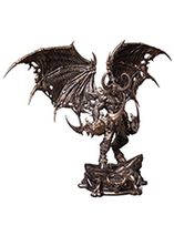 Statuette en résine de Illidan Stormrage (couleur bronze) dans le jeu World of Warcraft