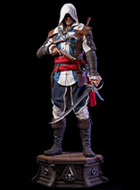 Statuette en résine et silicone d'Edward Kenway dans Assassin's Creed Black Flag Resynced par PureArts (Prestige Line)