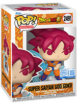 Figurine Funko Pop Dragon Ball Super du Super Saiyan God Goku (fluorescent)