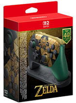 Manette Pro Nintendo Switch 2 The Legend of Zelda + support d'exposition - Édition limitée 40e anniversaire
