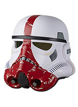 Réplique casque Star Wars d'un Stormtrooper incinérateur dans la série The Mandalorian – Hasbro Black Series