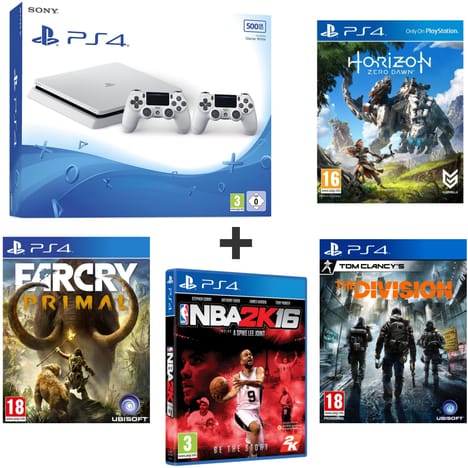le-pack-ps4-slim-1to-avec-2-manettes-horizon-zero-dawn-dishonored-1-2-et-3-mois-de-psn-a-320e