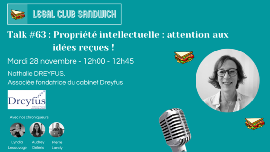 [Evènement] Intervention de Nathalie Dreyfus, Associée fondatrice du cabinet Dreyfus, dans le Legal Club Sandwich