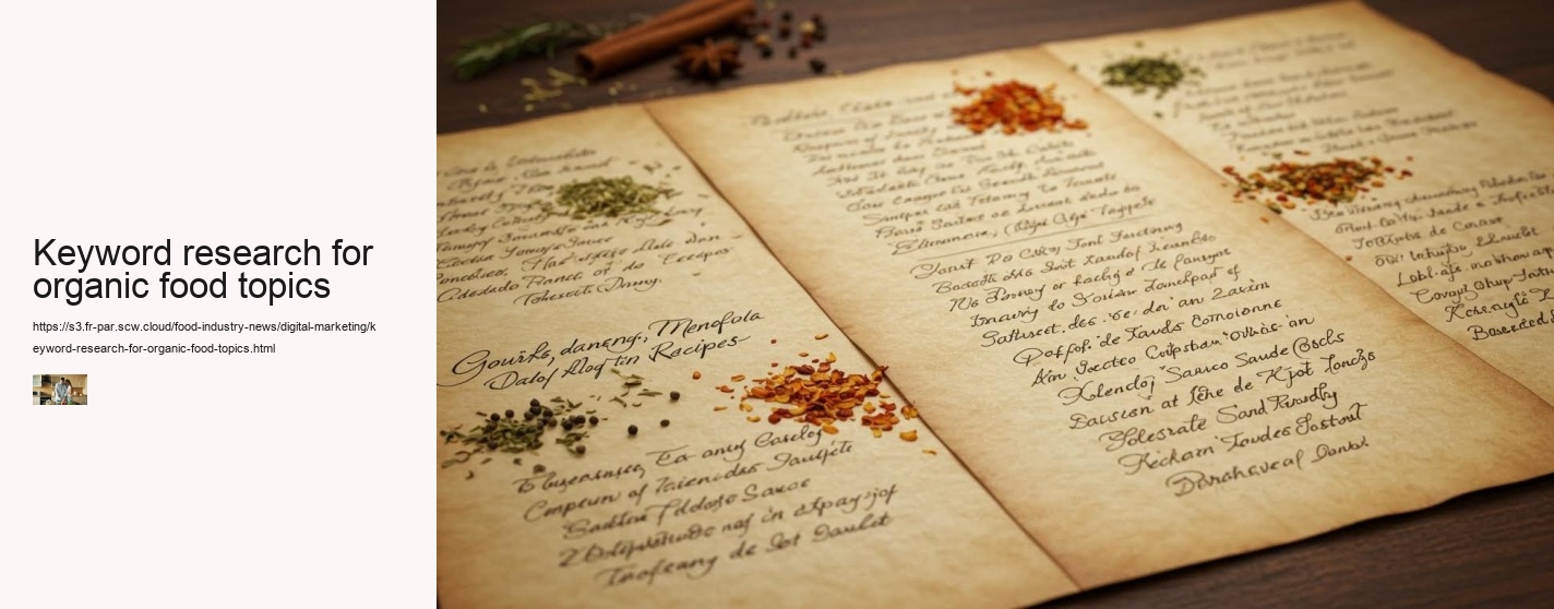 Keyword research for organic food topics