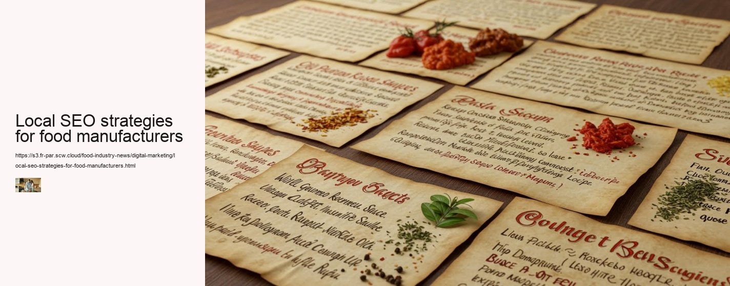 Local SEO strategies for food manufacturers