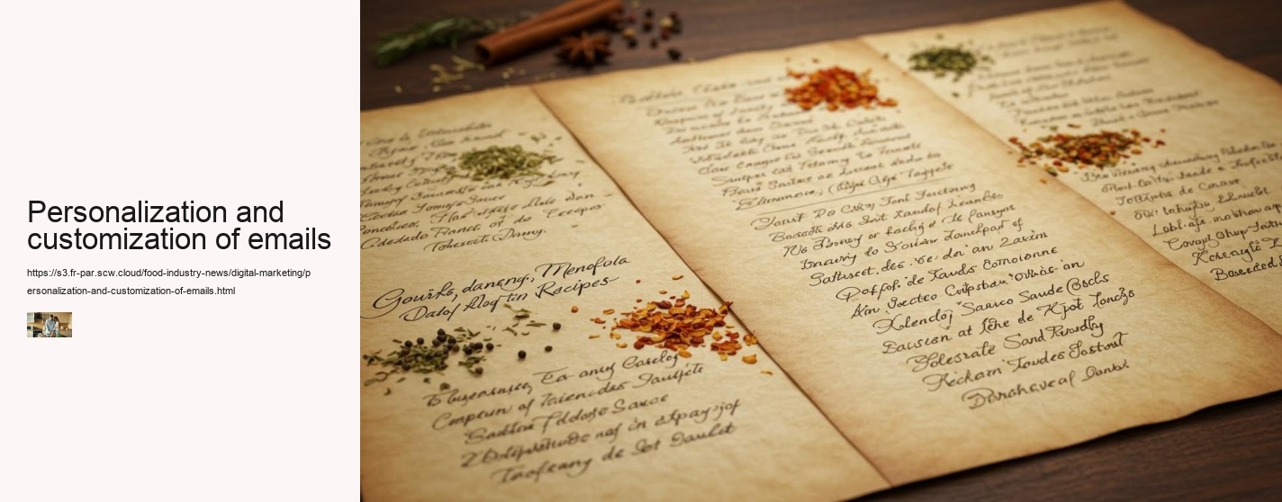 Personalization and customization of emails