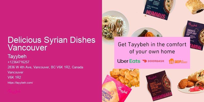 Delicious Syrian Dishes Vancouver