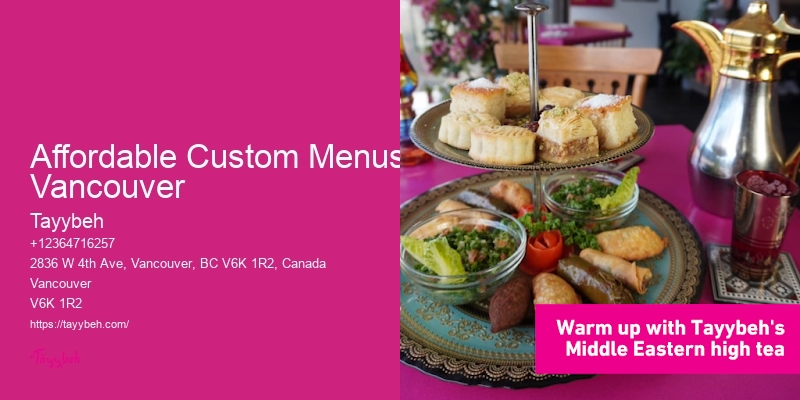 Affordable Custom Menus Vancouver