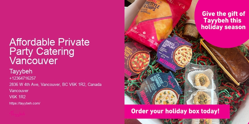 Affordable Private Party Catering Vancouver