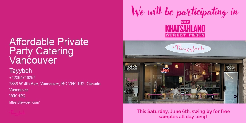 Affordable Catering For Corporate Events Affordable Private Party Catering Vancouver