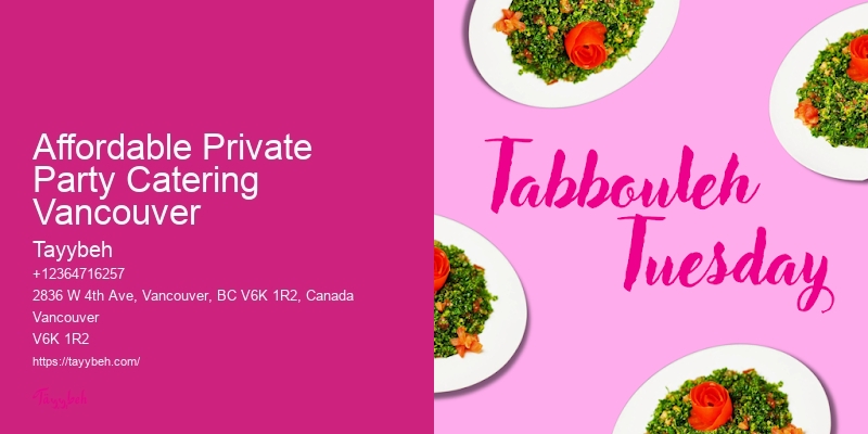 Affordable Wedding Banquet Services Affordable Private Party Catering Vancouver