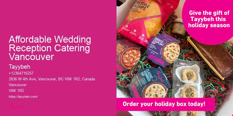 Affordable Wedding Reception Catering Vancouver