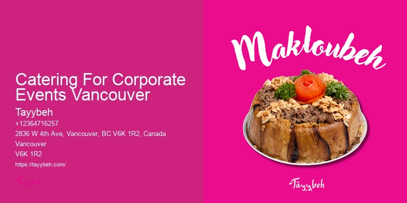 High-End Corporate Catering Catering For Corporate Events Vancouver