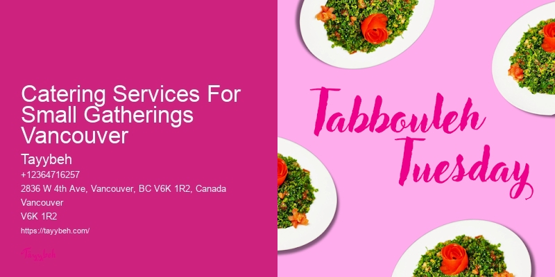 Affordable Banquet Catering Catering Services For Small Gatherings Vancouver
