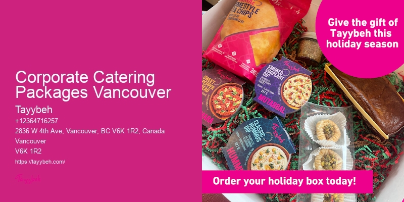 Corporate Catering Packages Vancouver