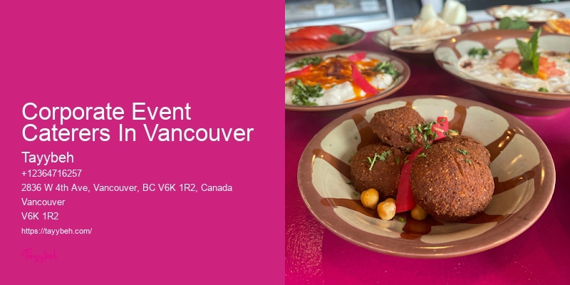 Corporate Event Caterers In Vancouver’S Leading Catering Companies