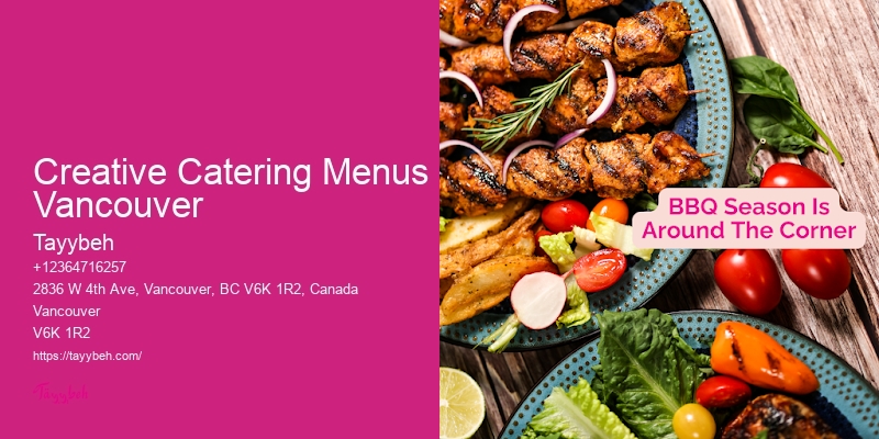 Best Personalized Catering In Creative Catering Menus Vancouver