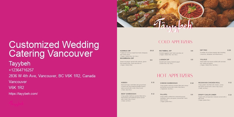 Local High-Quality Banquet Catering Customized Wedding Catering Vancouver