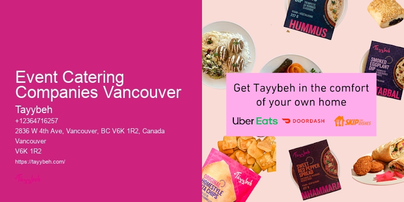 Affordable Personalized Buffet Services Event Catering Companies Vancouver