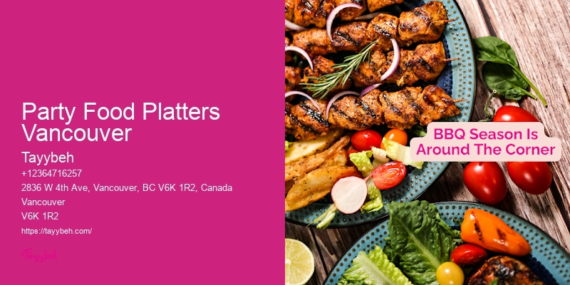 Premier Event Food Services Party Food Platters Vancouver
