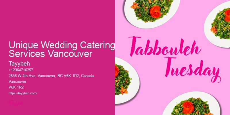 Affordable Catering For Special Occasions Unique Wedding Catering Services Vancouver