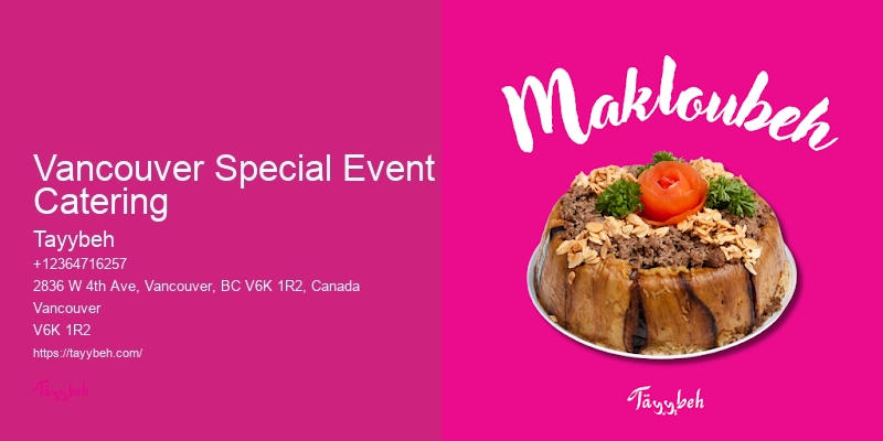 Top Catering Services Vancouver Special Event Catering 