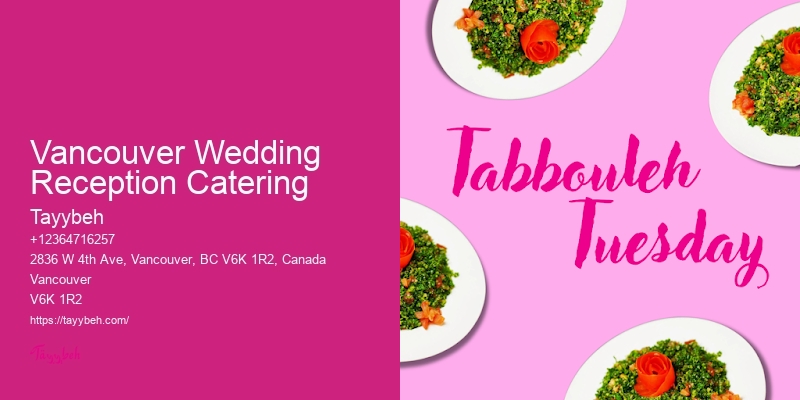 High-Quality Catering For Weddings Vancouver Wedding Reception Catering