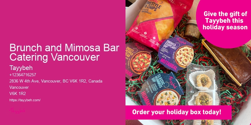 Breakfast Catering With Fresh Ingredients Brunch and Mimosa Bar Catering Vancouver