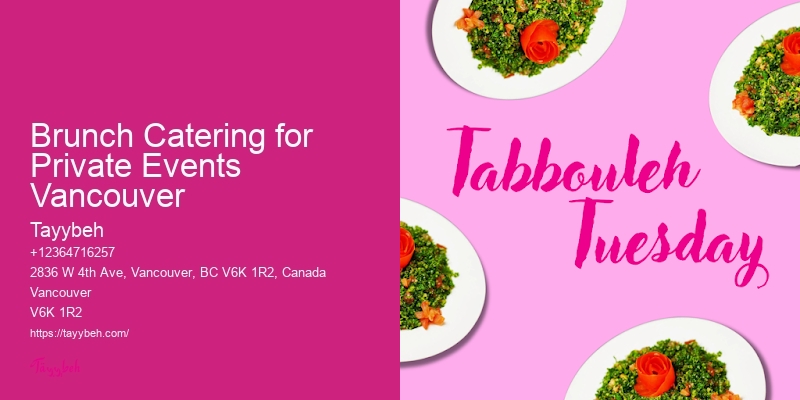 Healthy Breakfast Catering Brunch Catering for Private Events Vancouver
