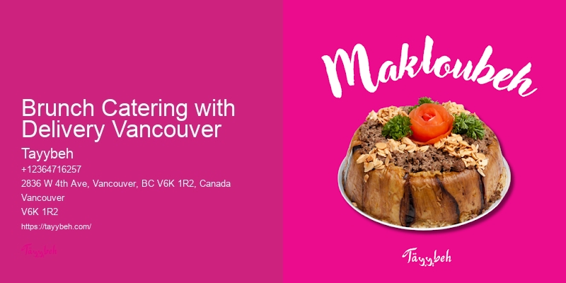 Eco-Friendly Wedding Catering Brunch Catering with Delivery Vancouver