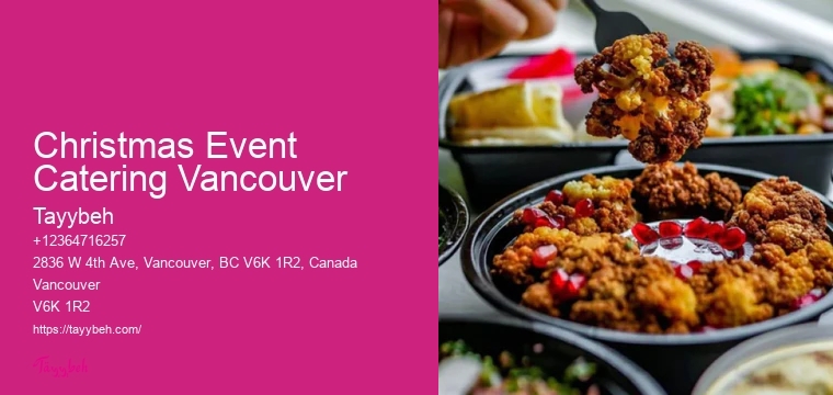 Fine Dining Catering Christmas Event Catering Vancouver