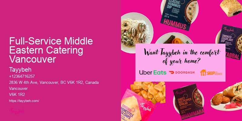Unique Lunch Catering Options Full-Service Middle Eastern Catering Vancouver