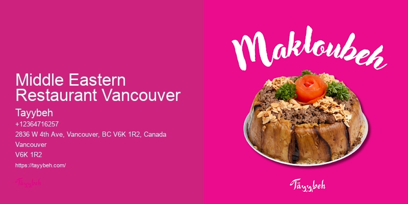On-Site Catering Middle Eastern Restaurant Vancouver