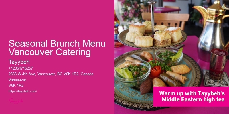 Gourmet Breakfast Catering Seasonal Brunch Menu Vancouver Catering