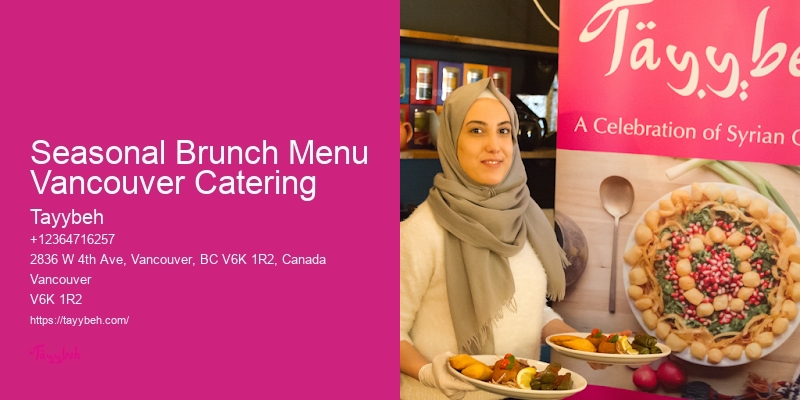 Top Seasonal Brunch Menu Vancouver Catering Caterers