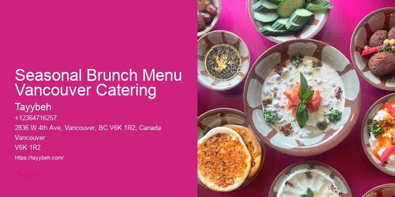 Event Catering for Conferences Seasonal Brunch Menu Vancouver Catering