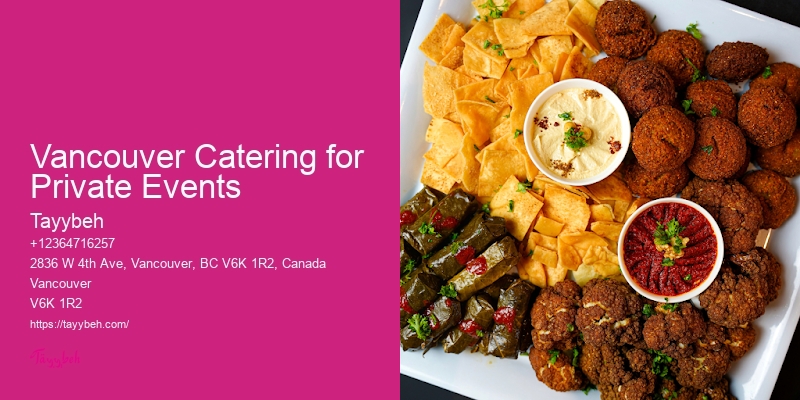 Event Catering with Bar Services Vancouver Catering for Private Events