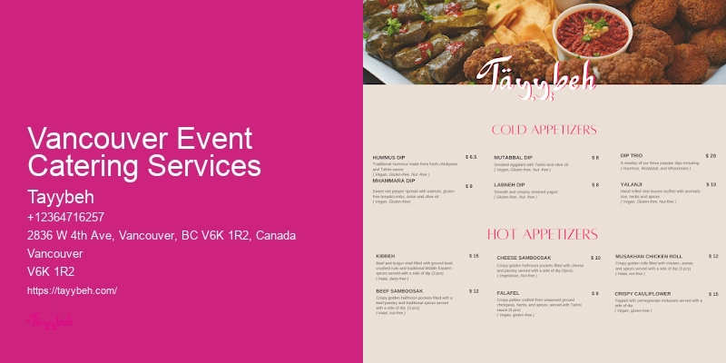 Last-Minute Corporate Catering Vancouver Event Catering Services