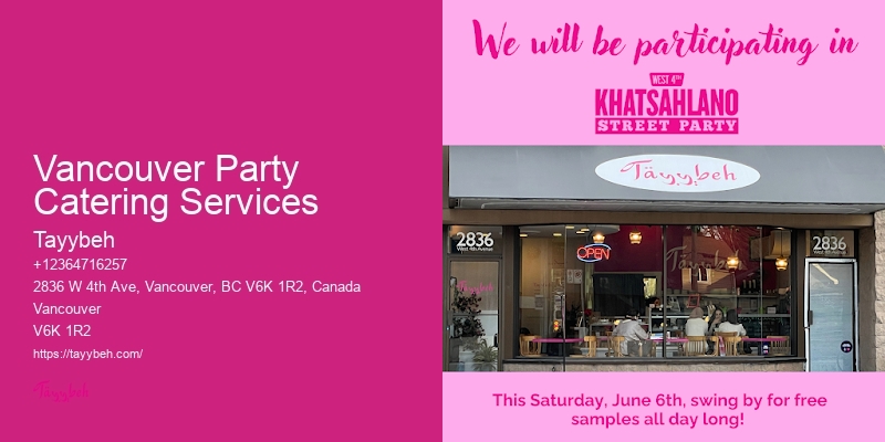 Best Catering In Vancouver Party Catering Services