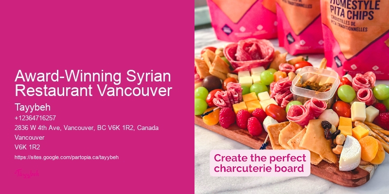 Best Gourmet Caterers Award-Winning Syrian Restaurant Vancouver