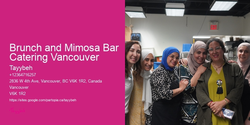 Brunch and Mimosa Bar Catering Vancouver