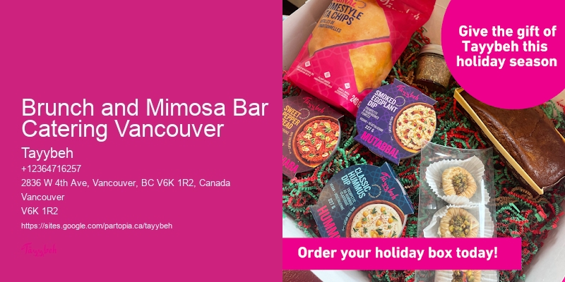 Local Brunch Catering Companies Brunch and Mimosa Bar Catering Vancouver
