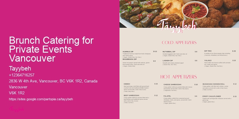 Wedding Catering For Small Weddings Brunch Catering for Private Events Vancouver