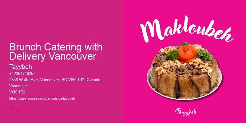 Catering Brunch Catering with Delivery Vancouver