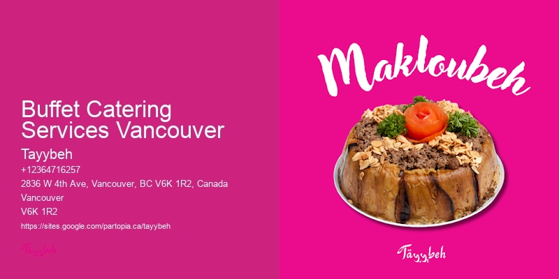Wedding Reception Catering Buffet Catering Services Vancouver